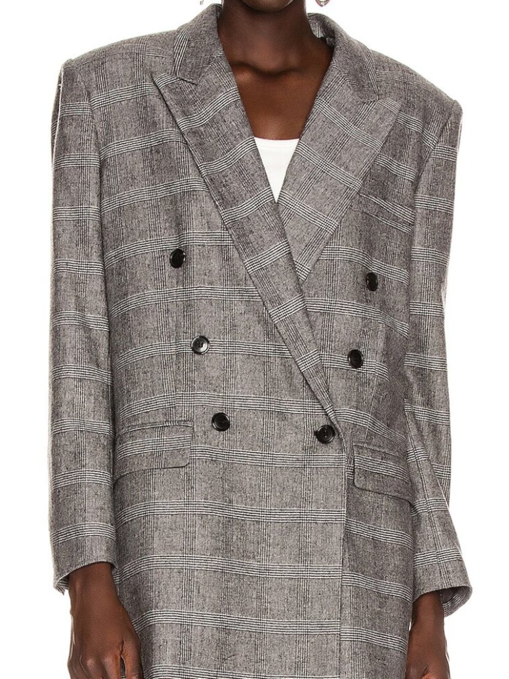 Marant Etoile Eagan checked flannel blazer